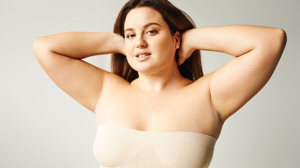 Schulterfrei mit großer Oberweite