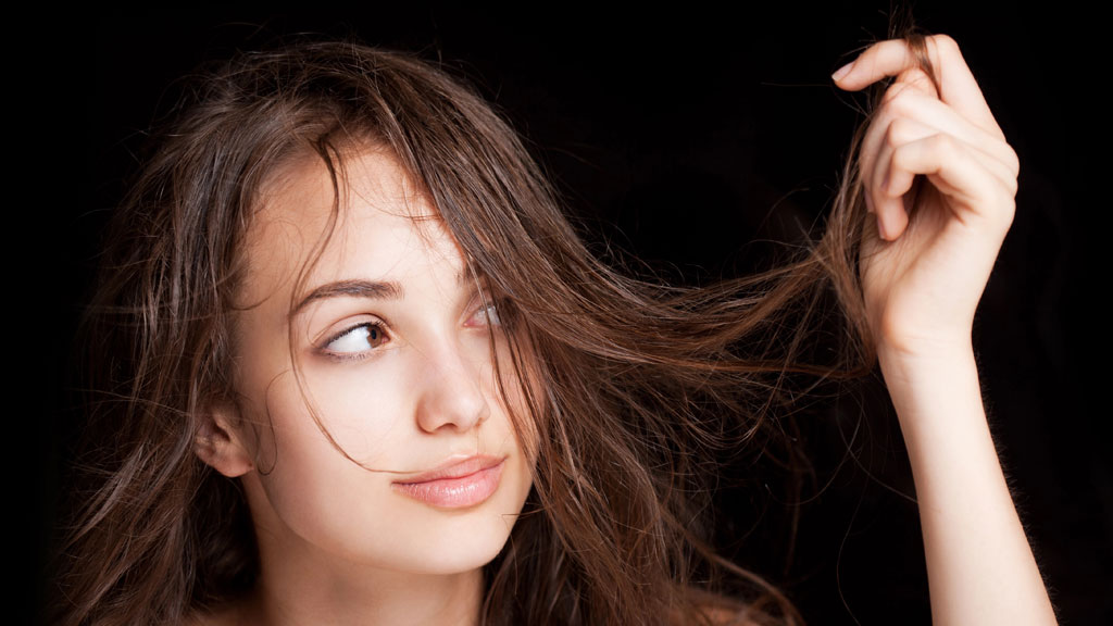 Frisch gewaschene Haare