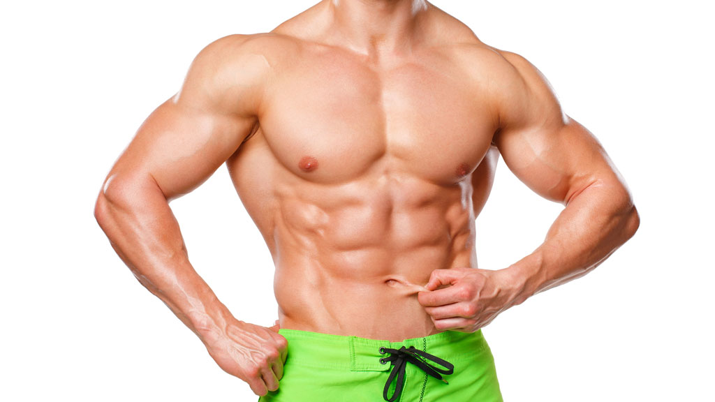 Geschminktes Sixpack