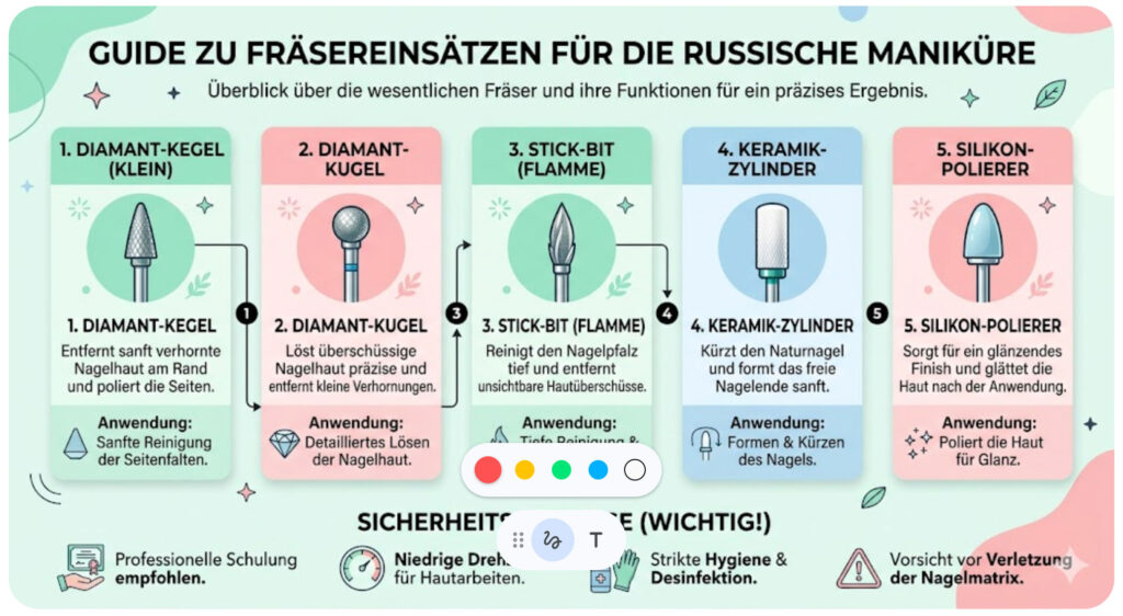 Infografik Russische Maniküre